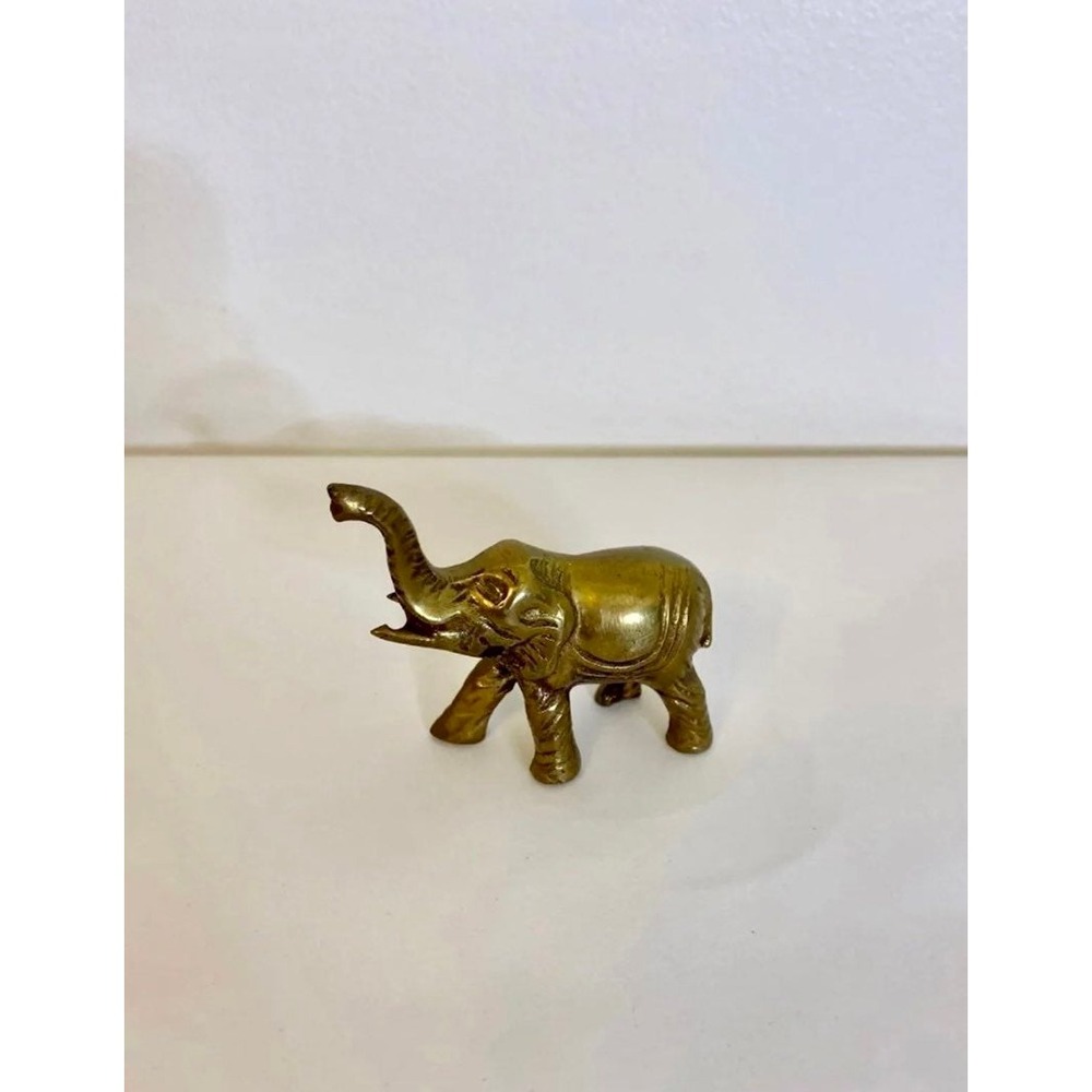Vintage‎ 1970s Mini Brass Elephant